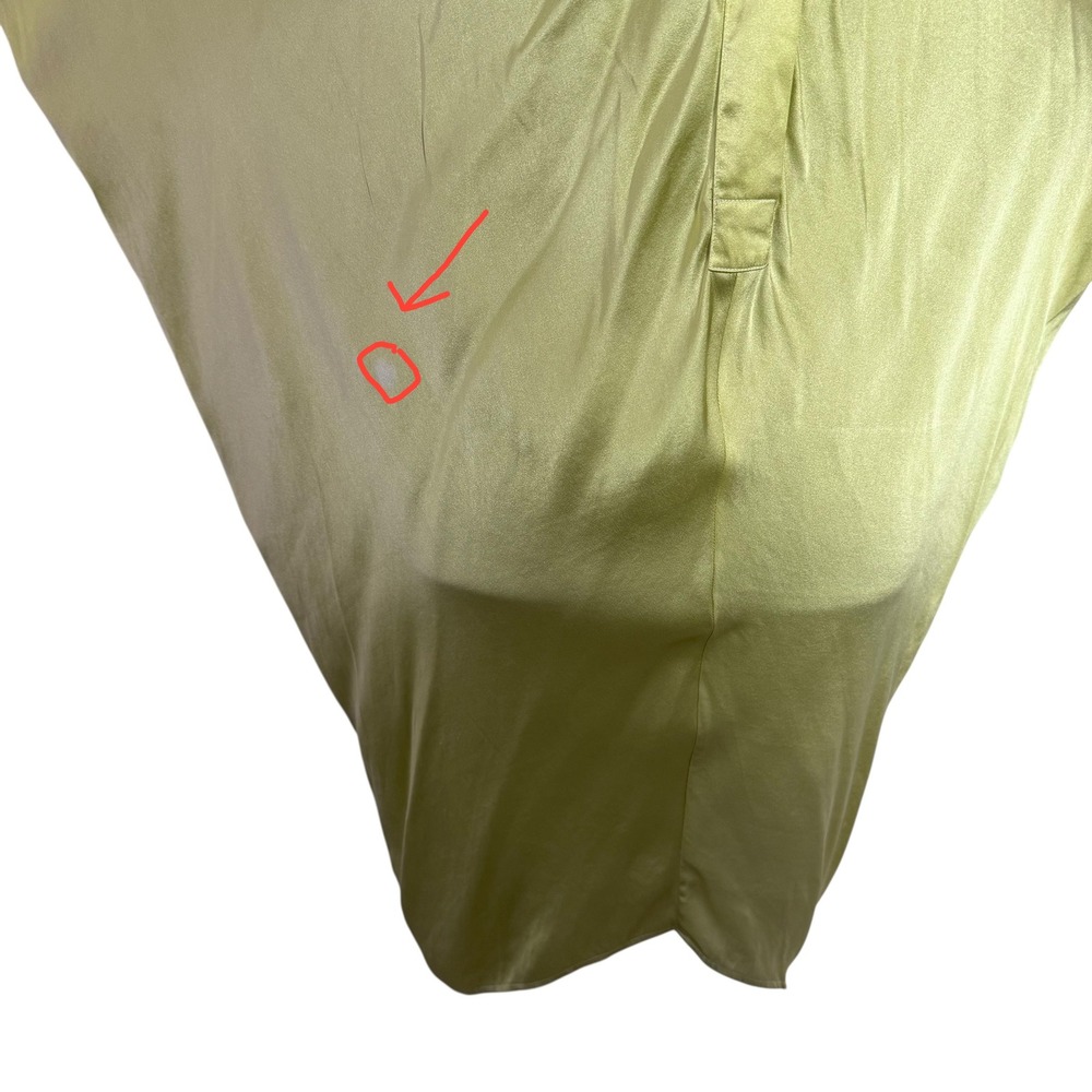 Lola Paredes Lime Green Satin Poncho Dress - Picture 9 of 16